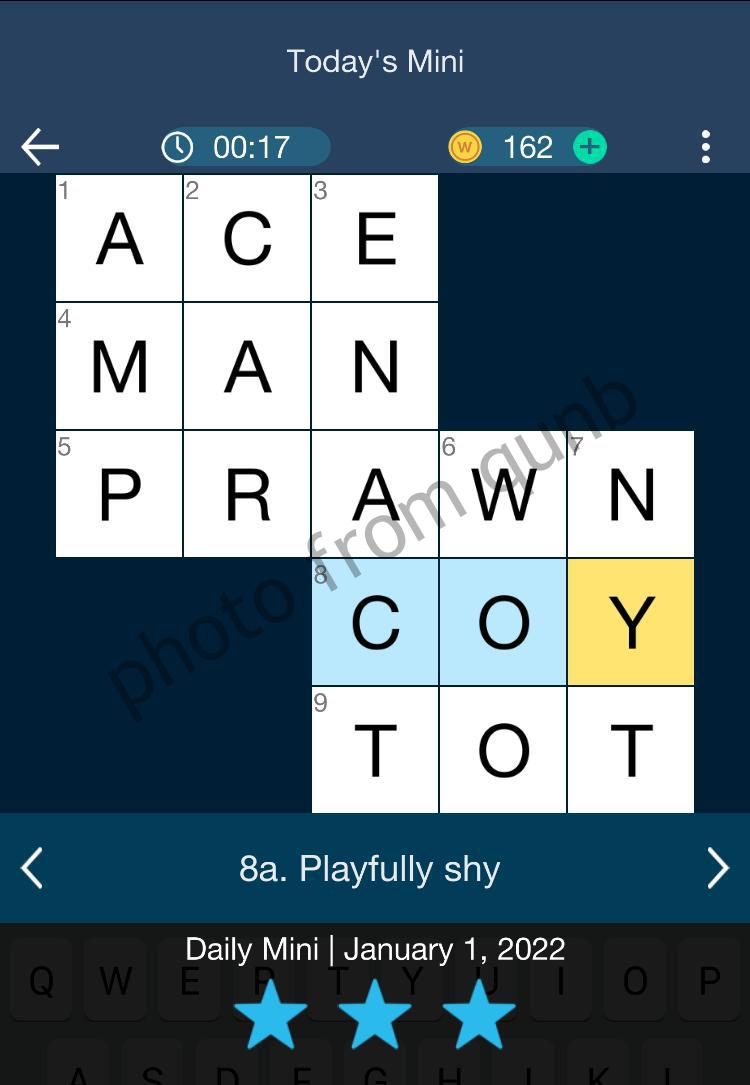 Daily Themed Mini Crossword January 1 2022 qunb