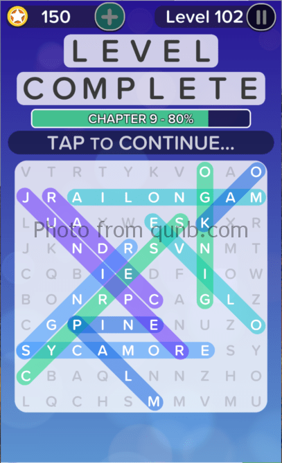 Word Search Addict Answers Level 102 Qunb