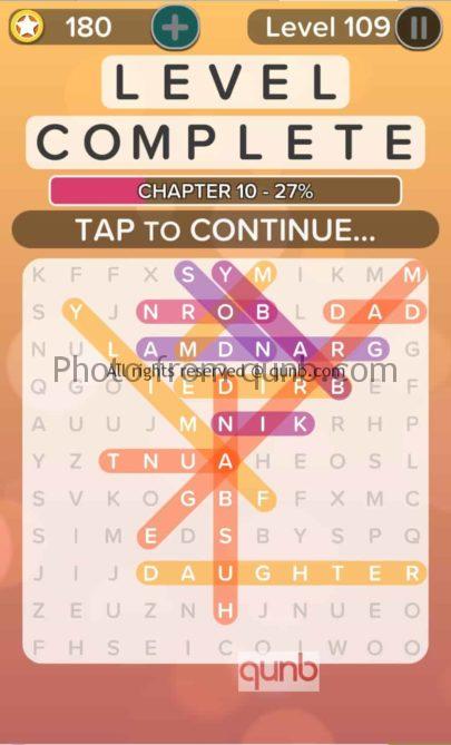 Word Search Addict Answers Level 109 Qunb