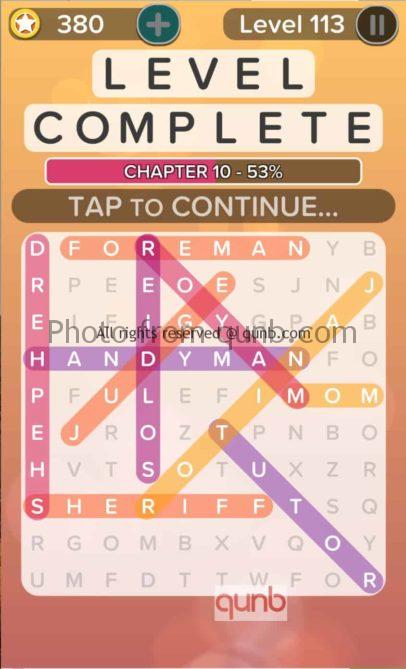 Word Search Addict Answers Level 113 Qunb