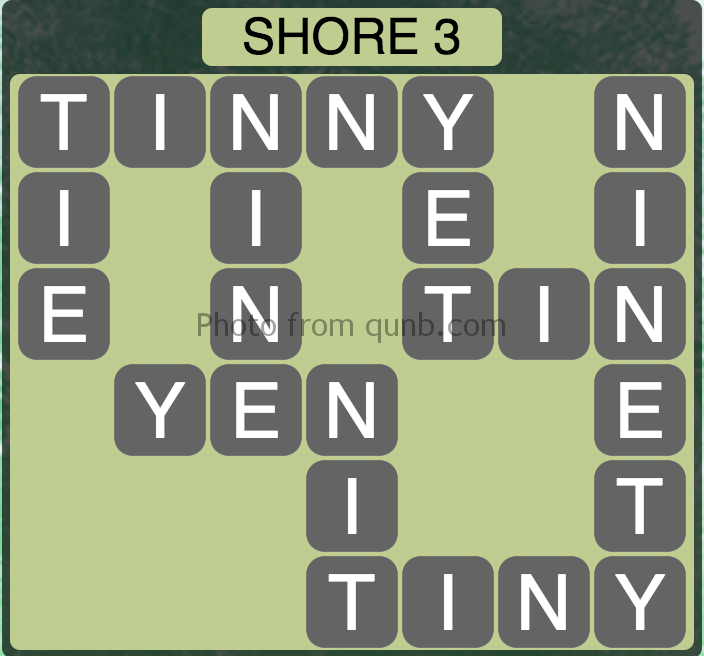 Wordscapes Shore 3 (Level 243) Answers