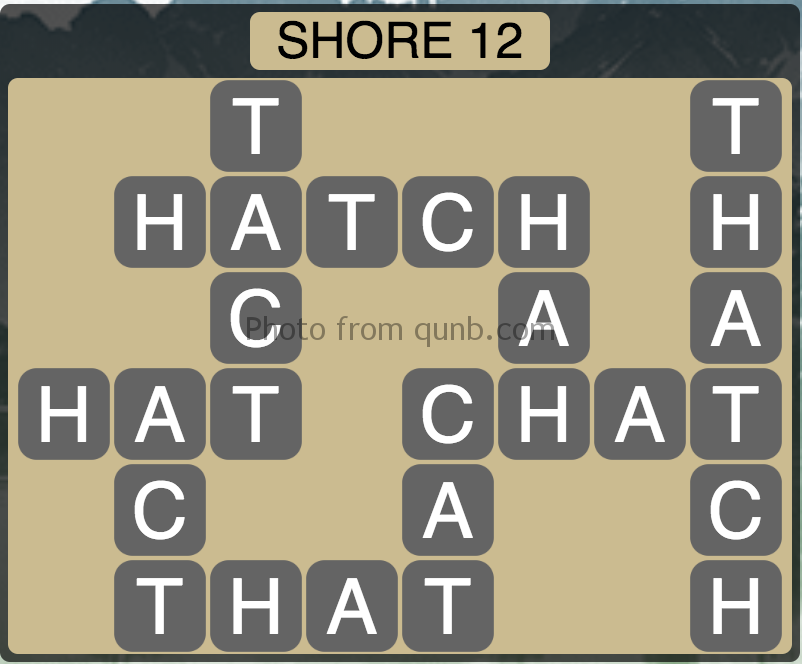Wordscapes Shore 12 (Level 252) Answers