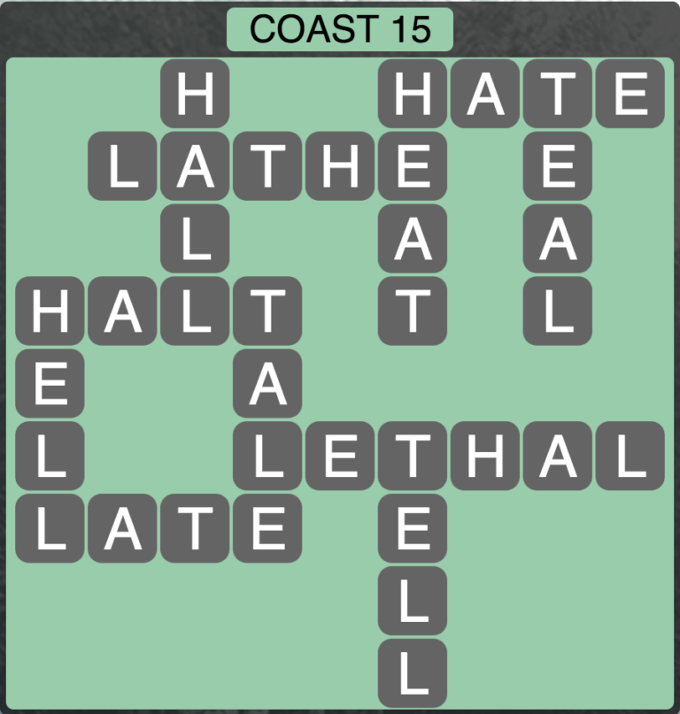 Wordscapes Coast 15 Level 319 Answers Qunb