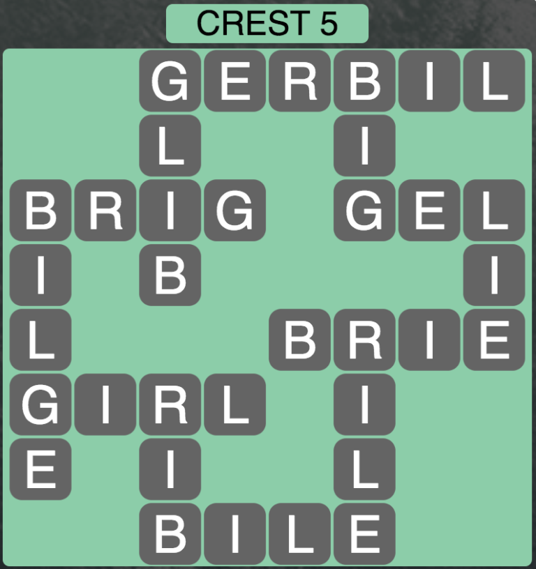 Wordscapes Crest 5 Level 325 Answers Qunb