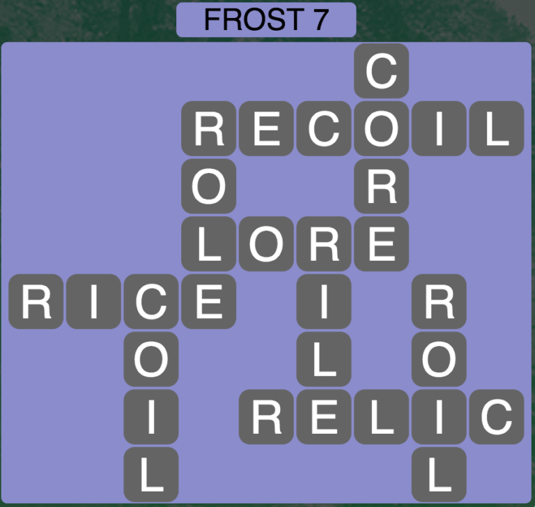 Wordscapes Frost 7 Level 471 Answers Qunb