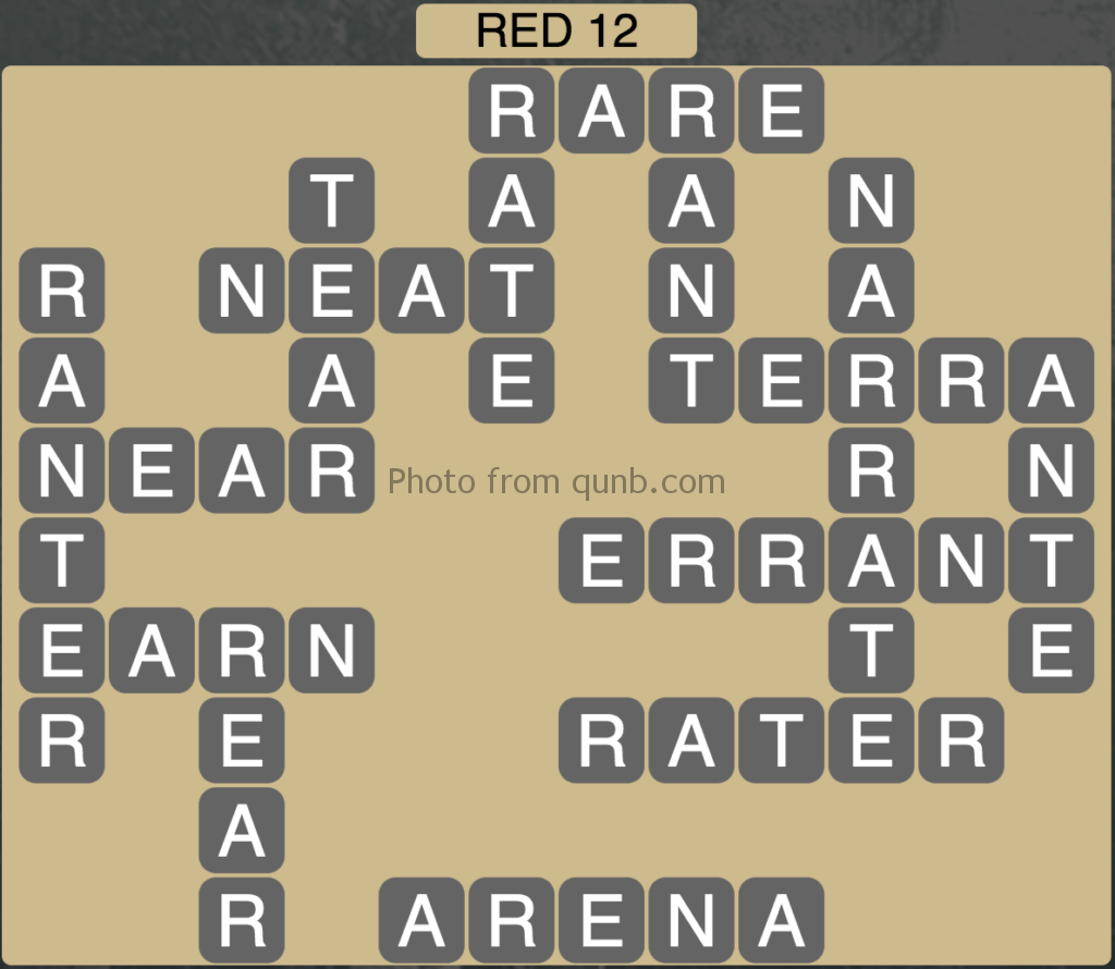Wordscapes Red 12 Level 604 Answers Qunb