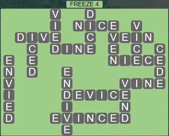 Wordscapes Ice Freeze 4 - Level 2820 Answers