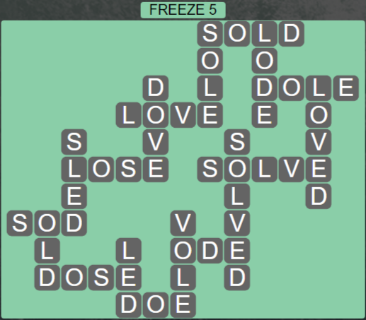 Wordscapes Ice Freeze 5 - Level 2821 Answers