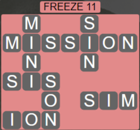 Wordscapes Ice Freeze 11 - Level 2827 Answers