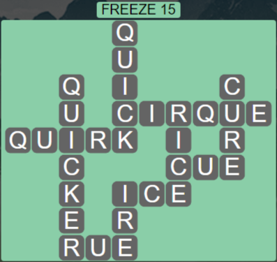 Wordscapes Ice Freeze 15 - Level 2831 Answers