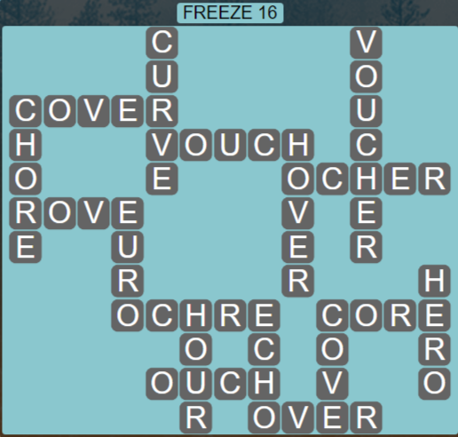 Wordscapes Ice Freeze 16 - Level 2832 Answers