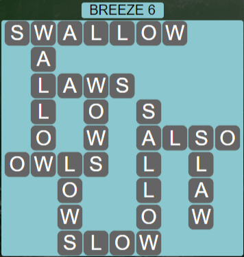 Wordscapes Wind Breeze 6 - Level 4006 Answers