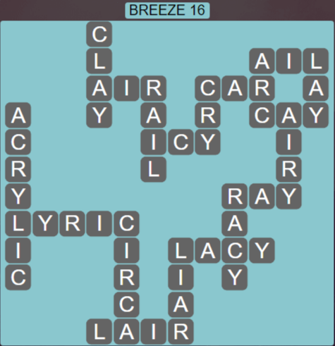 Wordscapes Wind Breeze 16 - Level 4016 Answers