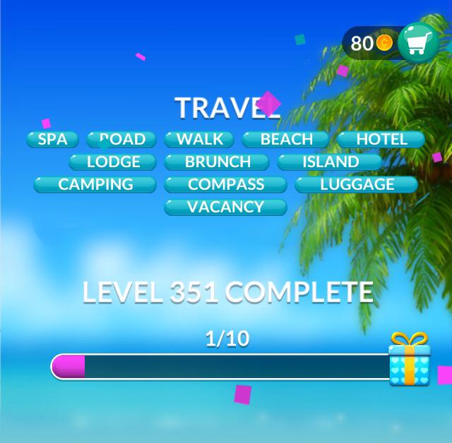 Word Stacks Level 351 Travel Answers