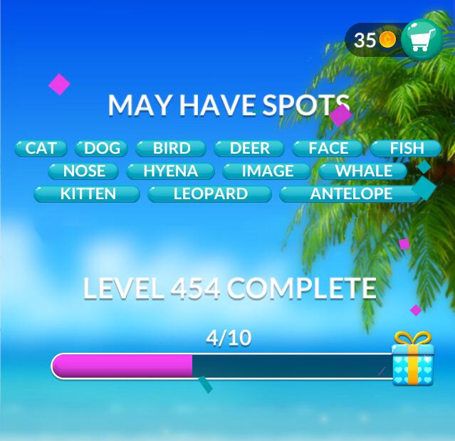 Word Stacks Level 454 May Have Spots Answers