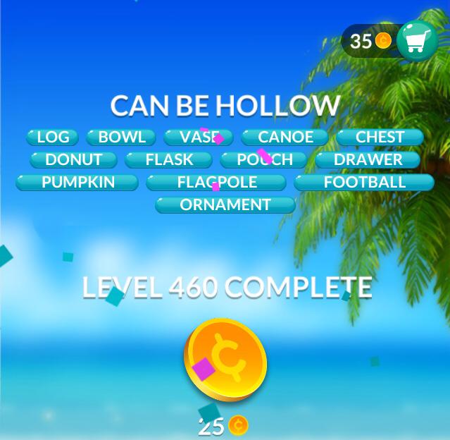 Word Stacks Level 460 Can Be Hollow Answers