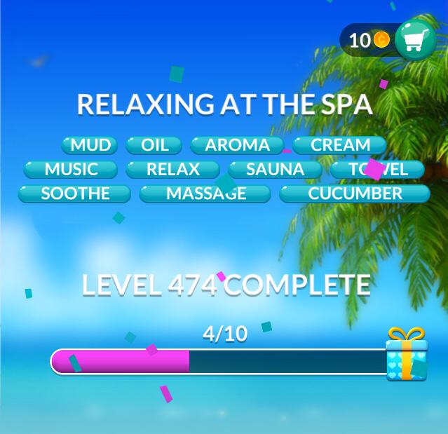 Word Stacks Level 474 Relaxing at the spa Answers