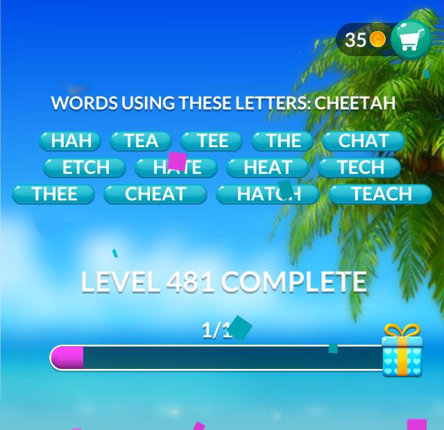 Word Stacks Level 481 Answers