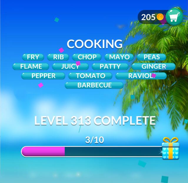 Word Stacks Level 313 Cooking Answers