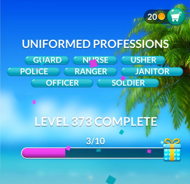Word Stacks Level 373 Uniformed professions Answers