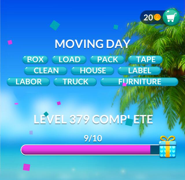Word Stacks Level 379 Moving day Answers