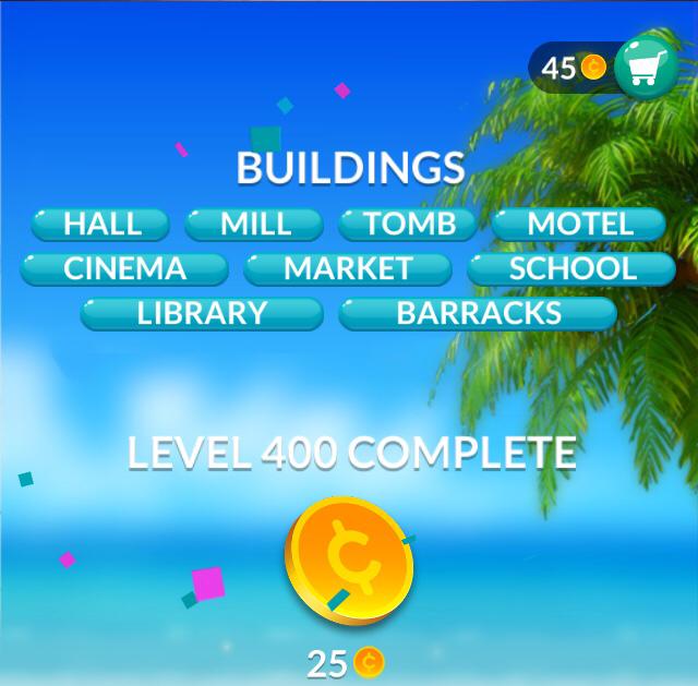 Word Stacks Level 400 Buildings Answers