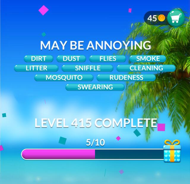 Word Stacks Level 415 May be annoying Answers