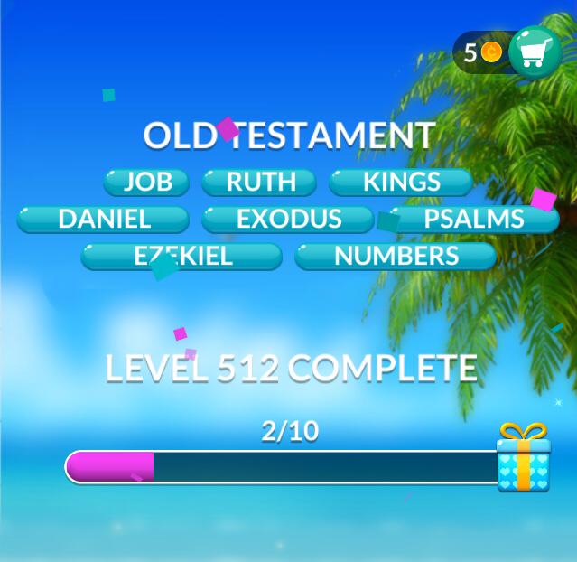 Word Stacks Level 512 Old Testament Answers