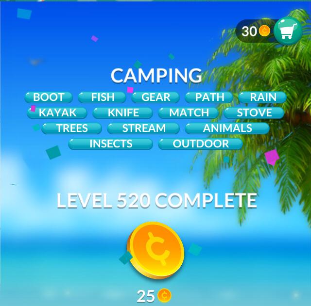 Word Stacks Level 520 Camping Answers » Qunb