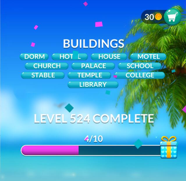 Word Stacks Level 524 Buildings Answers