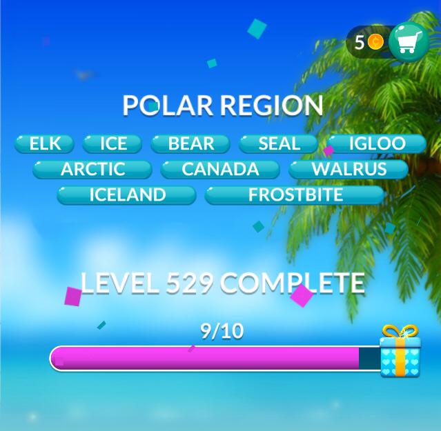 Word Stacks Level 529 Polar region Answers
