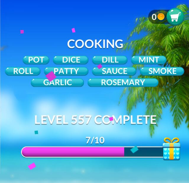 Word Stacks Level 557 Cooking Answers