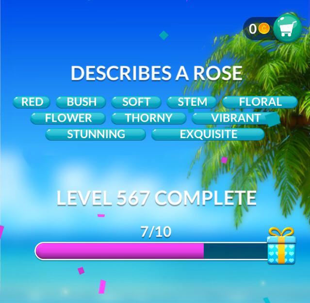Word Stacks Level 567 Describes a rose Answers