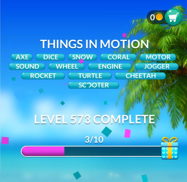 Word Stacks Level 573 Things in motion Answers