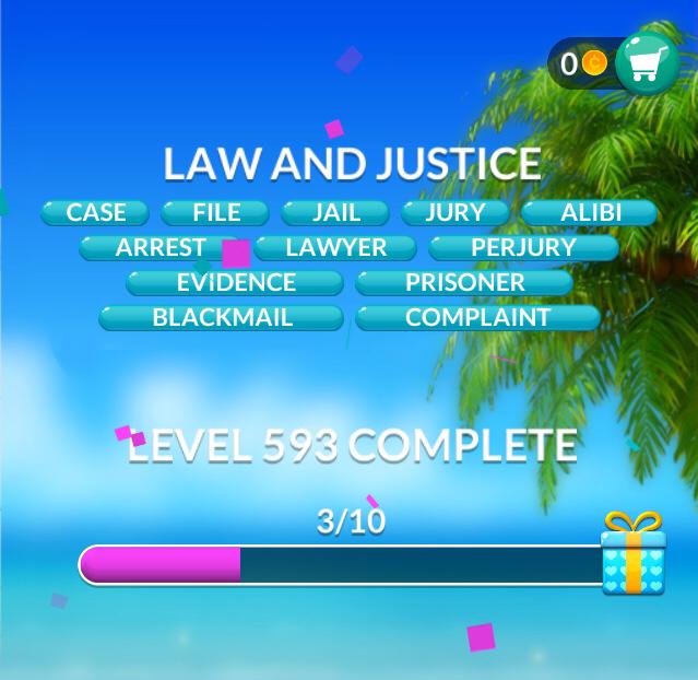 Word Stacks Level 593 Law and justice Answers