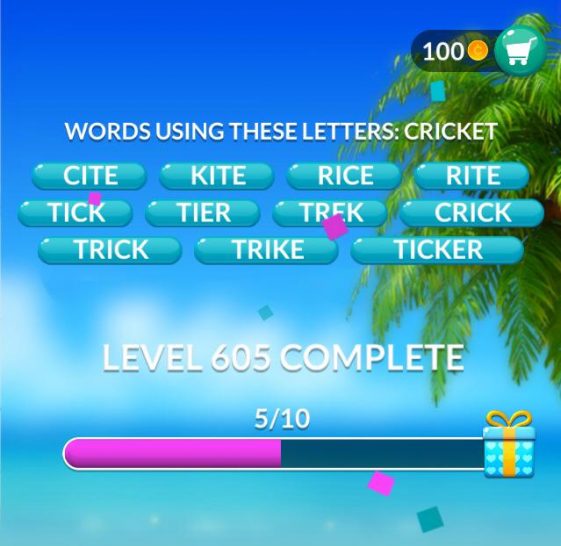 Word Stacks Level 605 Answers Qunb