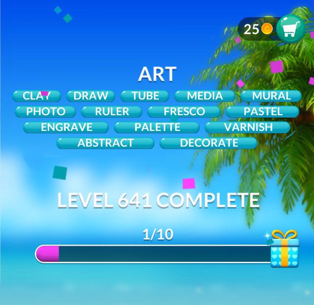 Word Stacks Level 641 Art Answers