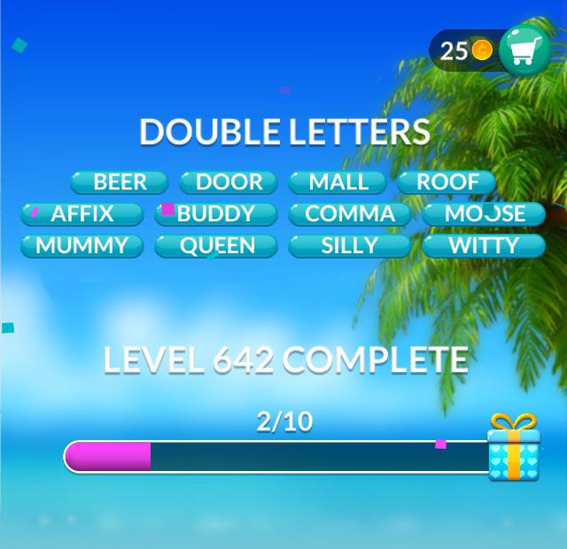 Word Stacks Level 642 Double Letters Answers