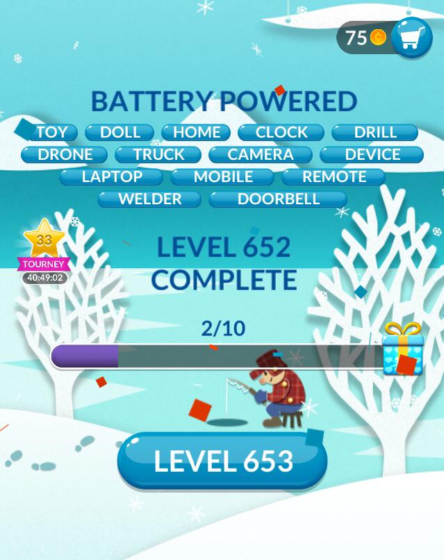 Word Stacks Level 652 Battery Powered Answers