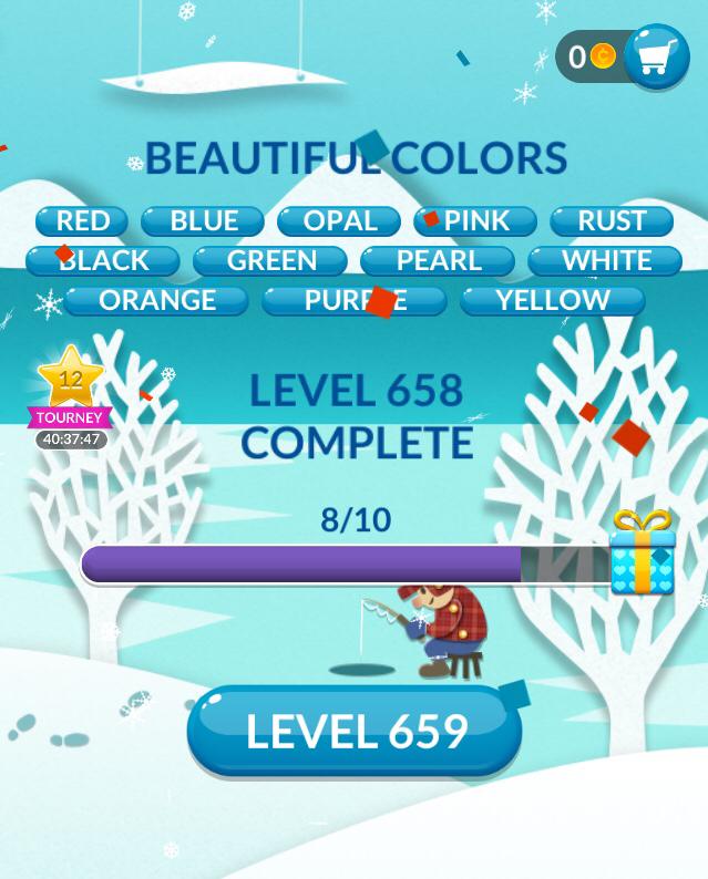 Word Stacks Level 658 Beautiful Colors Answers