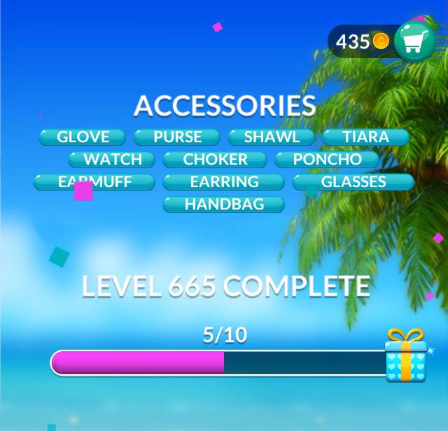 Word Stacks Level 665 Accessories Answers