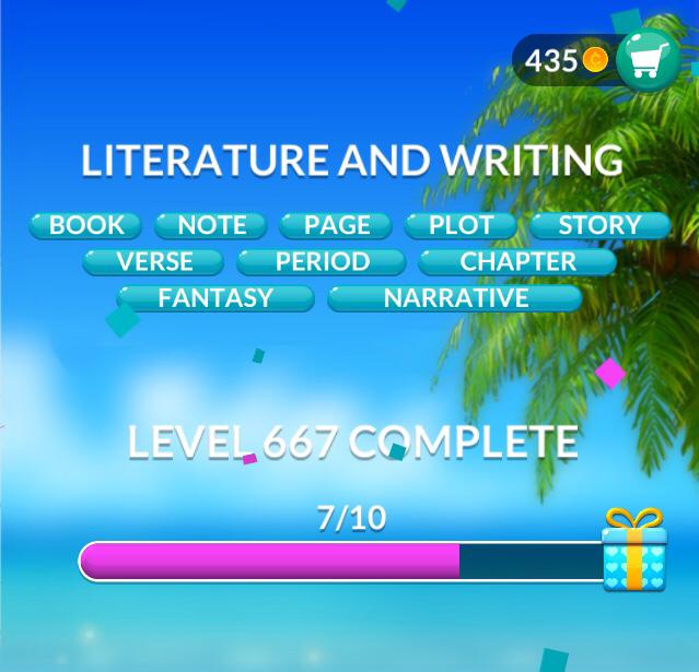 Word Stacks Level 667 Literature and writing Answers