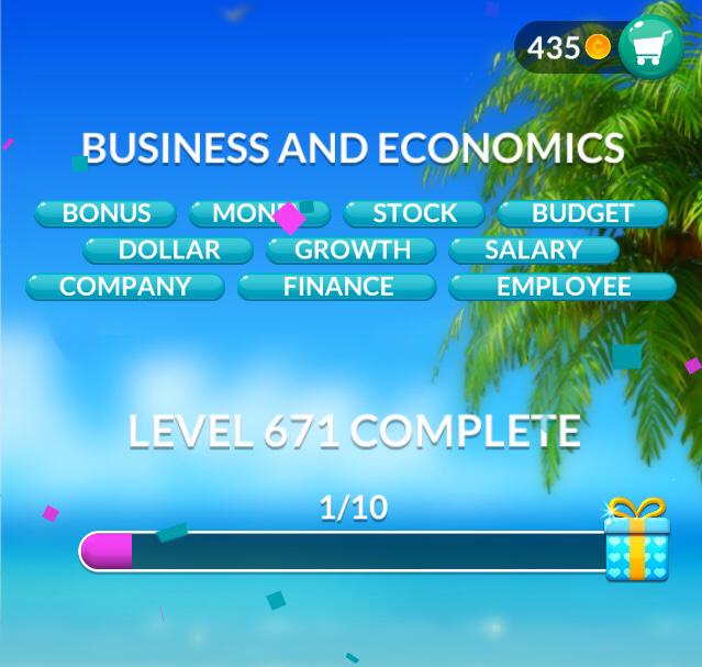 Word Stacks Level 671 Business and economics Answers