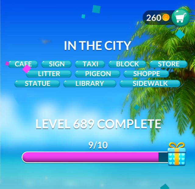 Word Stacks Level 689 In the city Answers
