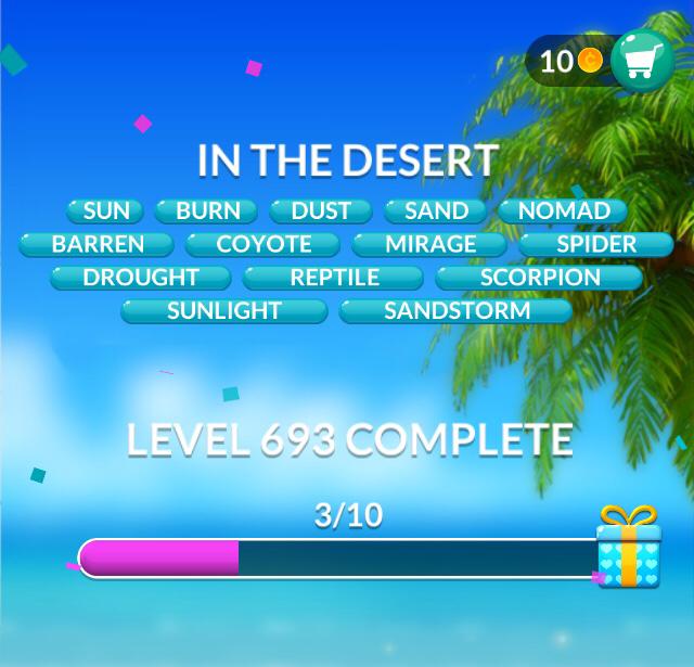 Word Stacks Level 693 In the desert Answers
