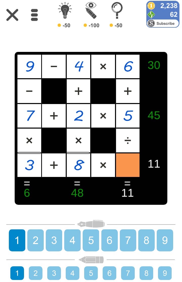 Puzzle Page Cross Sum April 22 Qunb