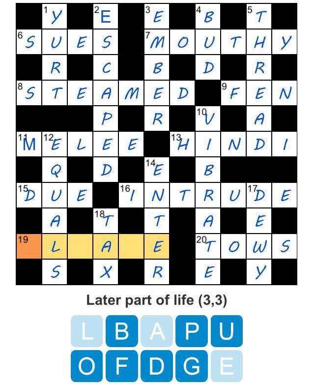 Puzzle Page Daily Crossword April 5 » qunb