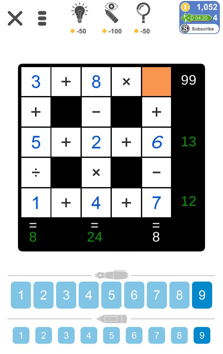 Puzzle Page Cross Sum June 26 2019 Qunb