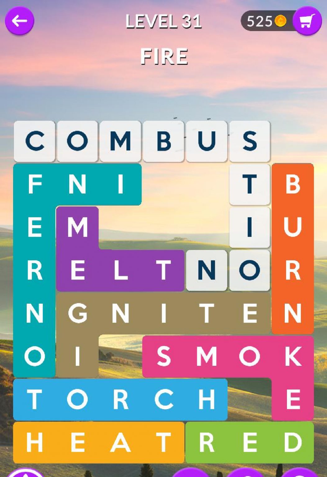 Word Shapes Answers Level 31 Qunb