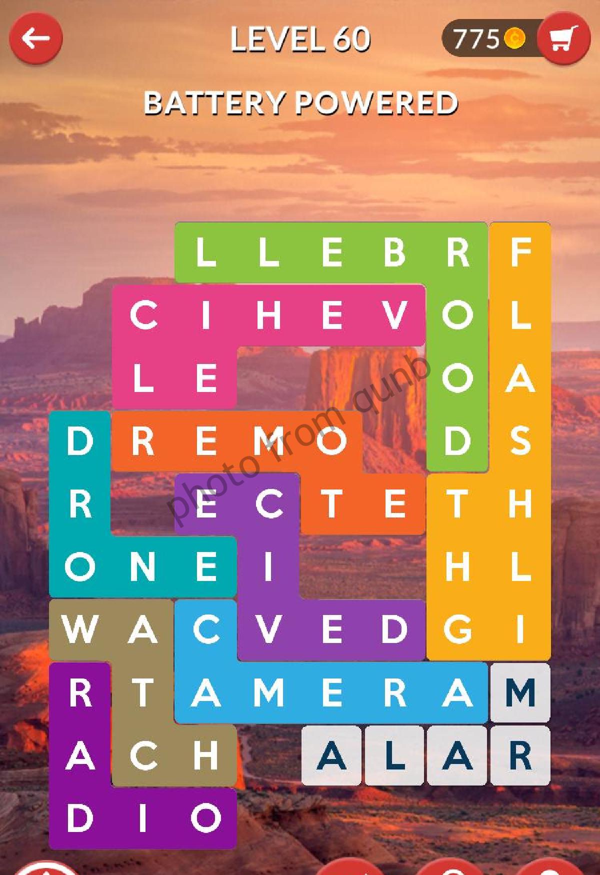 Word Shapes Answers Level 60 Qunb